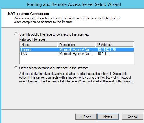 маршрутизация между сетевыми интерфейсами windows