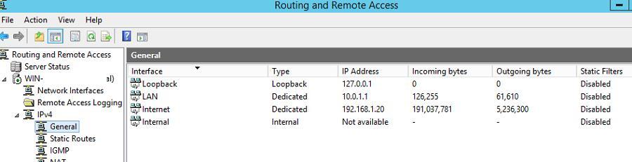 маршрутизация между сетевыми интерфейсами windows