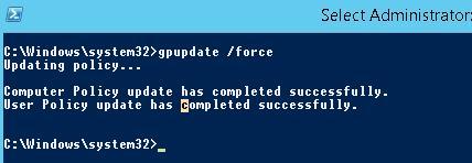 Gpupdate /force