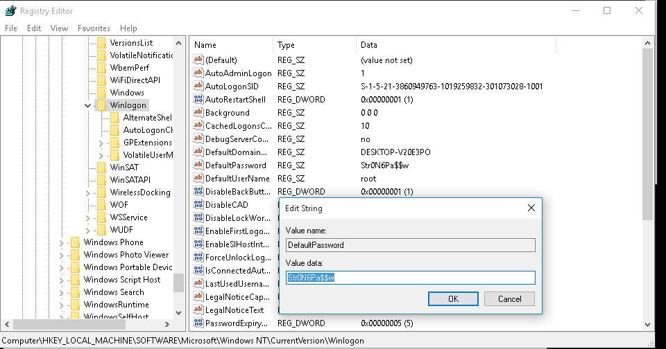 AutoAdminLogon