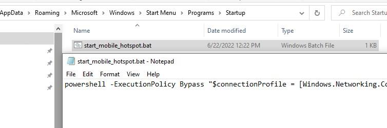 powershell скрипт для автоматического запуска точки доступа wifi в windows