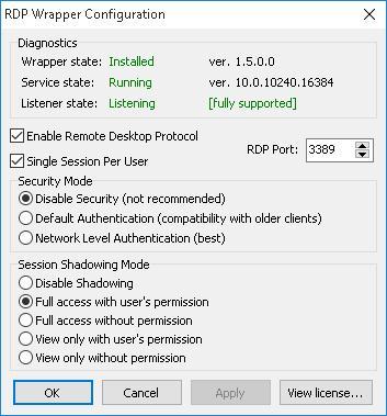 RDPConfig - диагностика