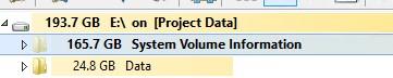 большой размер каталога system volume information в windows
