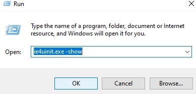 сброс кэша иконок windows 10 с помощью втсроенной утилиты ie4uinit.exe