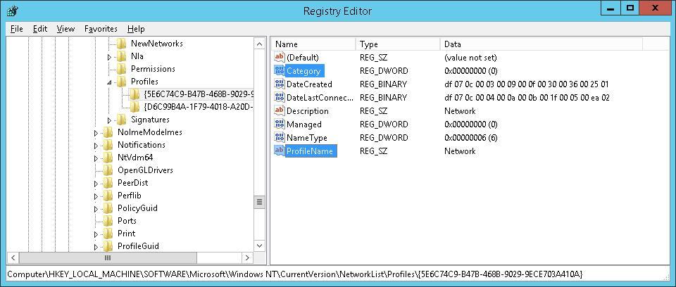 registry network type
