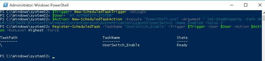 Register ScheduledTask1