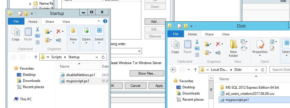 copy ps to sysvol