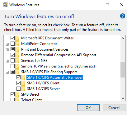 vklyuchit smb1 klient v windows 10