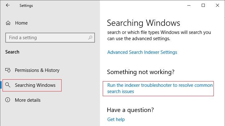 windows 10 запуск SearchDiagnostic