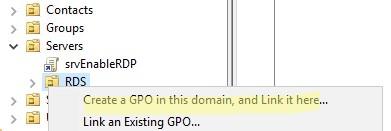 создать новую GPO