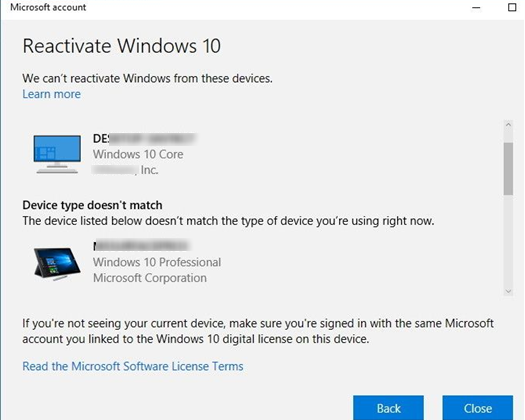 переактивация Windows 10 на другом оборудовании