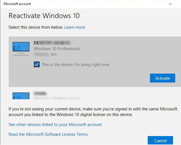 переактивация windows 10 после замены материнской платы