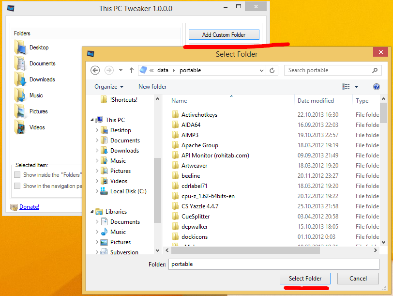 Select Folder