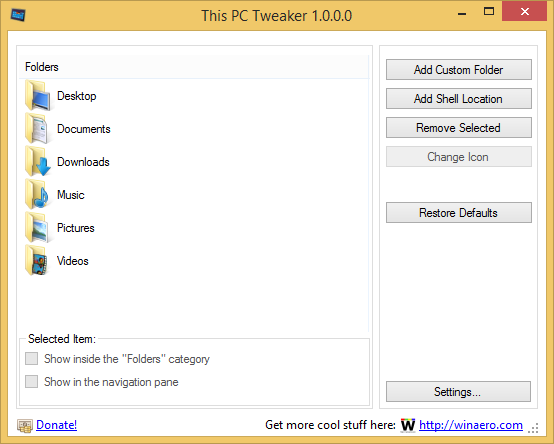 This PC Tweaker 1.0.0.0