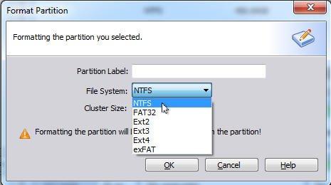 choose file system