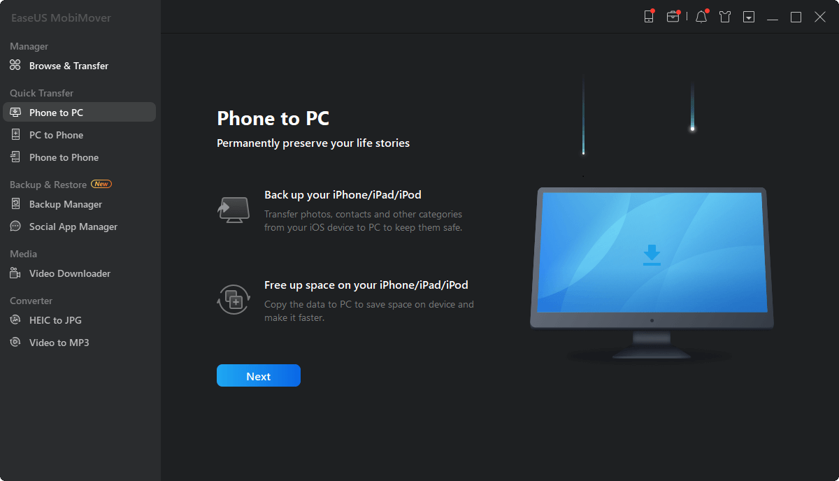 How to transfer photos from iPhone to computer - Step 1