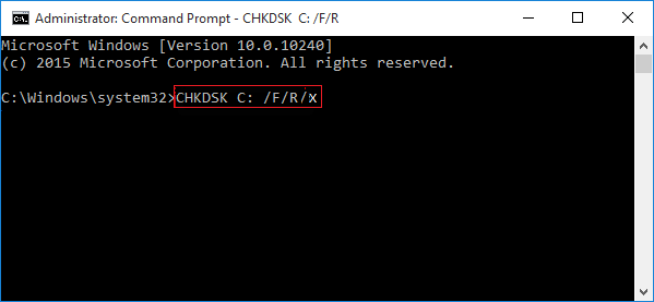 Run CHKDSK