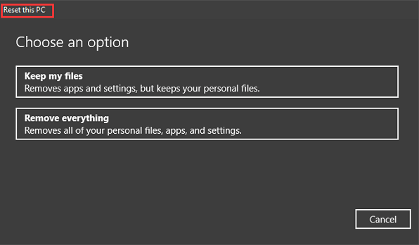 click remove everything