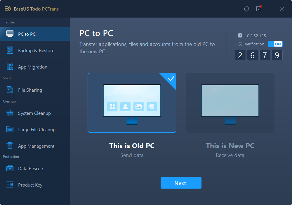 select transfer mode