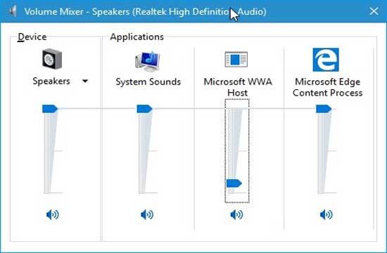 Как в windows 10 громкость приложений отдельно регулируется?