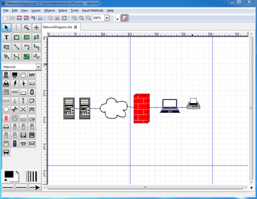 Программа для построения диаграмм Dia Diagram Editor