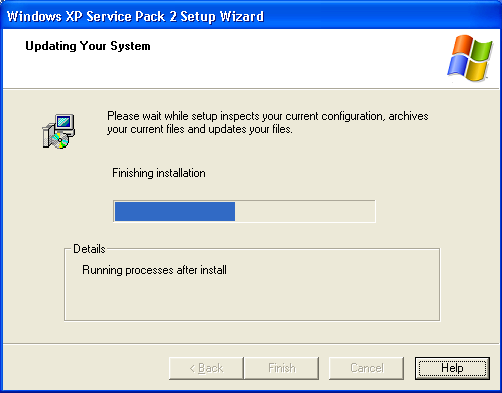 Установка Service pack 2