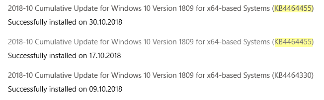 Обновления Windows 10