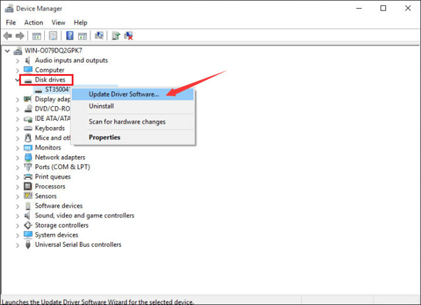 update disk driver