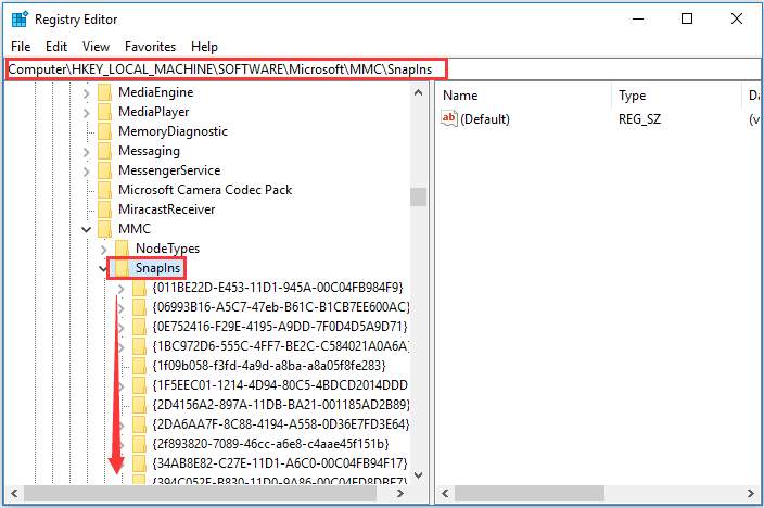 modify registry