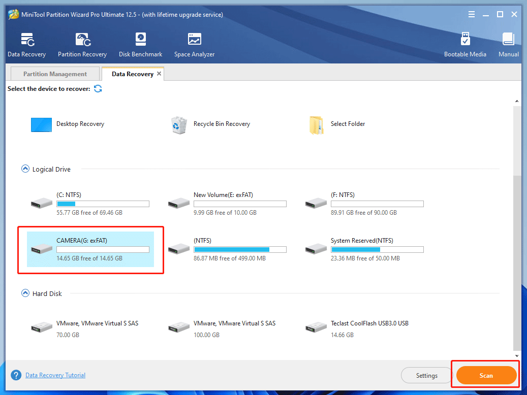 scan an exFAT partition