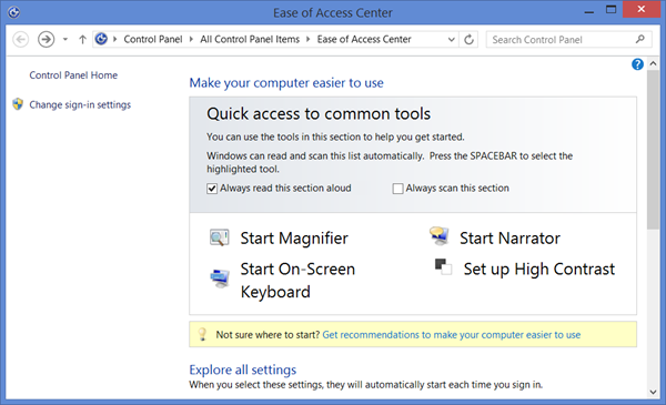 on-screen keyboard windows 8