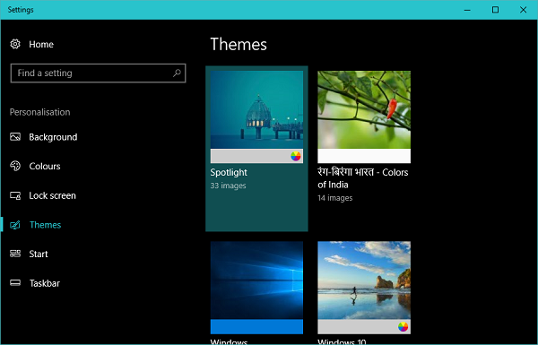 How to create custom themes in Windows 10