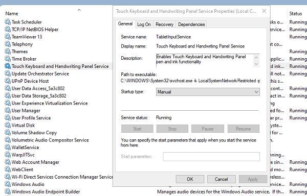 Windows 10 On-Screen keyboard appears on startup or login