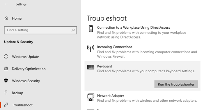 Keyboard Troubleshooter to fix lag