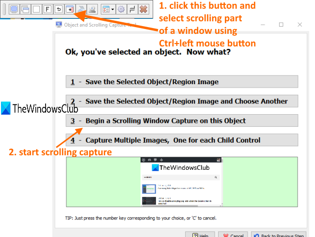Screenshot Captor with scrolling screen capture