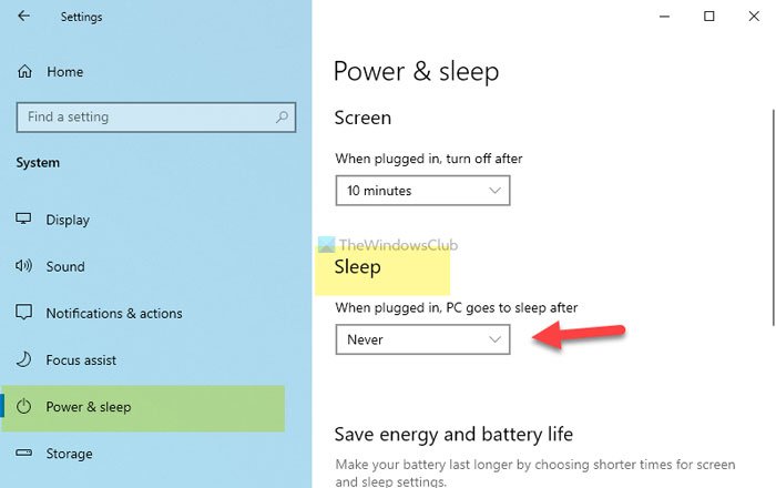 Screen won’t turn off after specified time in Windows 10