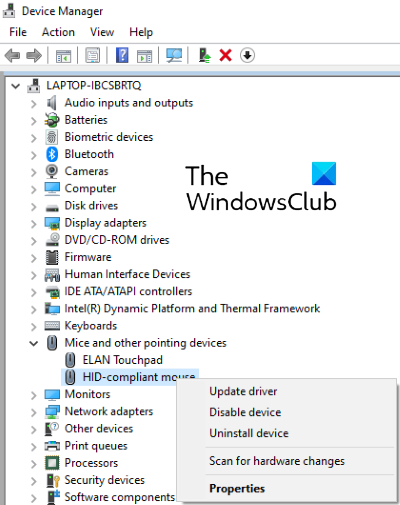 update mouse driver