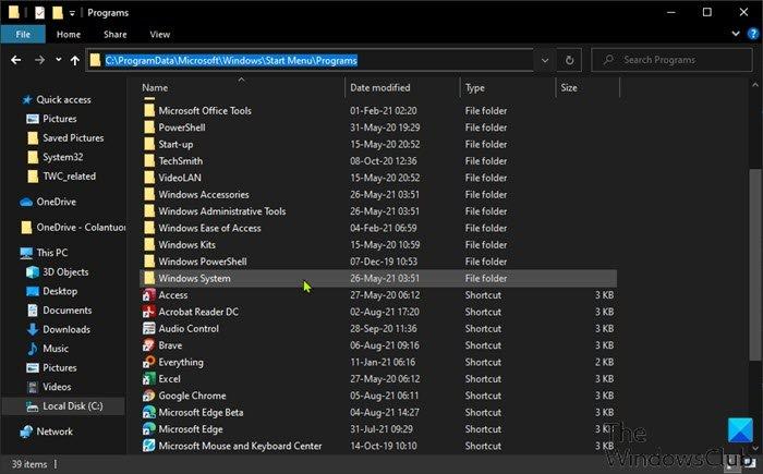 Add or Remove Items in All apps in Start Menu for all usere