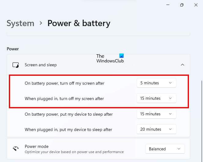 Change screen turn off time via Settings