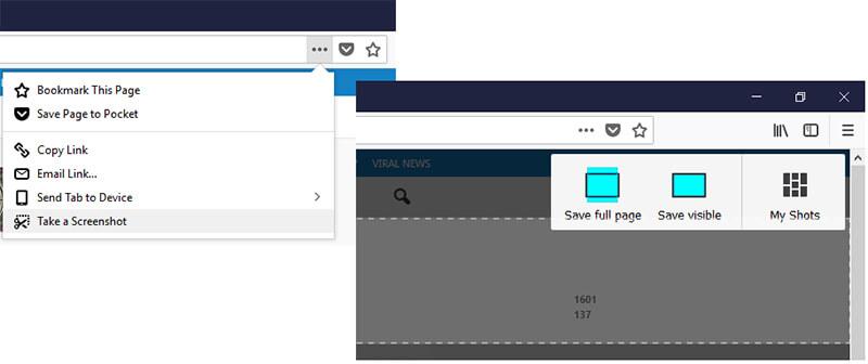 Прокрутка снимка экрана в Firefox