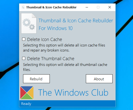 Thumbnail and Icon Cache Rebuilder
