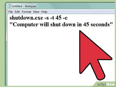 Изображение с названием Shut Down a Computer Using Notepad Step 4