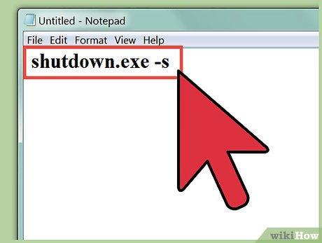 Изображение с названием Shut Down a Computer Using Notepad Step 2