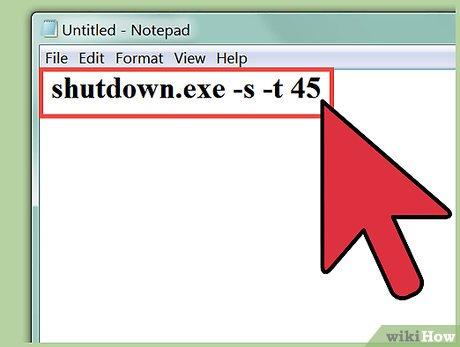 Изображение с названием Shut Down a Computer Using Notepad Step 3