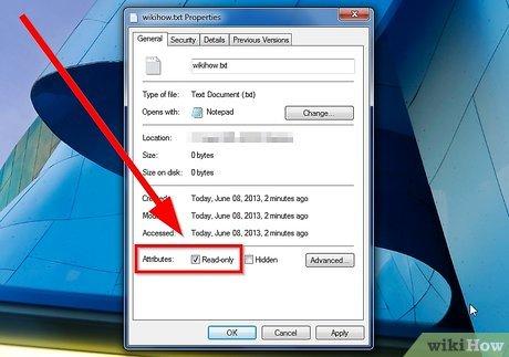 Изображение с названием Make a File Read Only Step 3