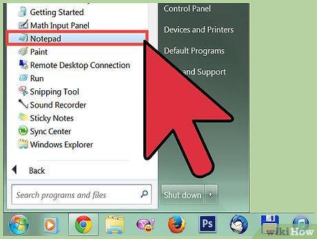 Изображение с названием Shut Down a Computer Using Notepad Step 1